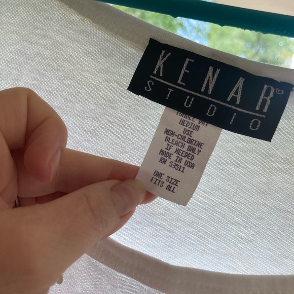 Kenar Studio - White Cotton Tank Top, One Size - Picture 2 of 5